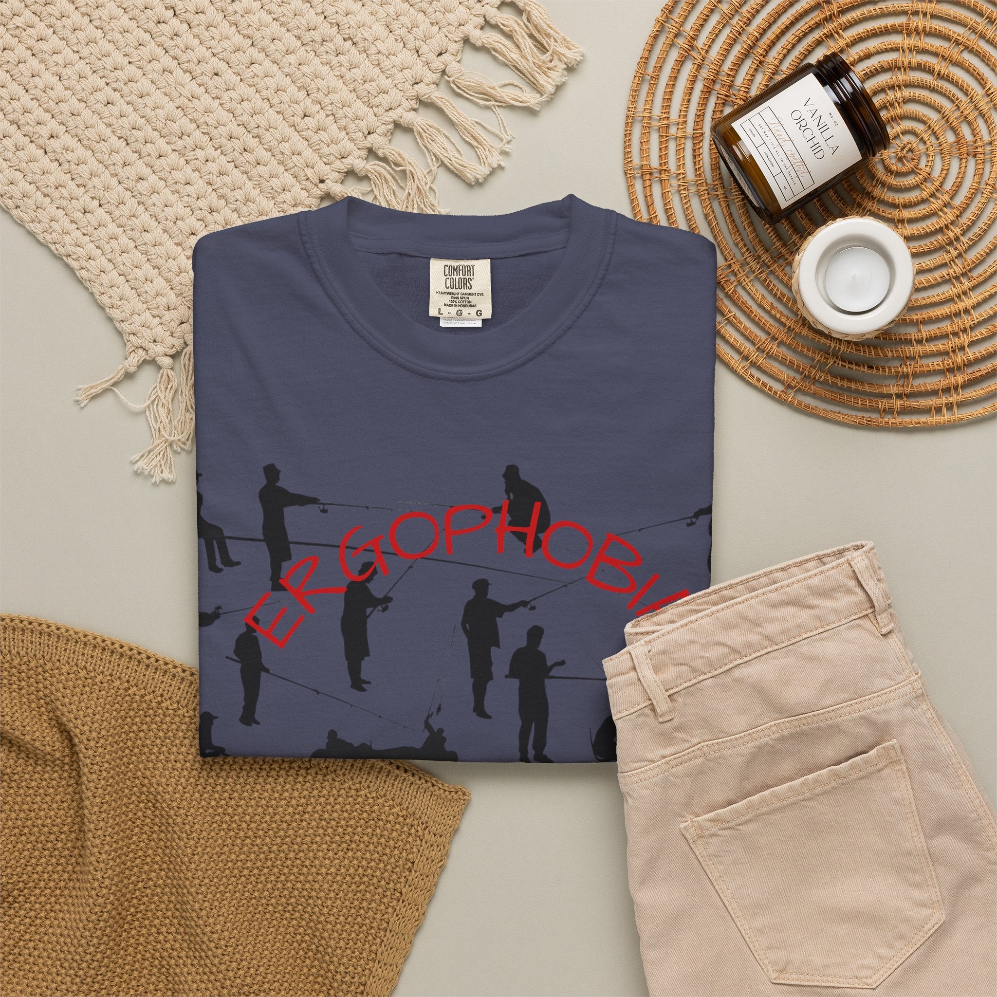 Different Styles of Fishing Garment-Dyed T-Shirt