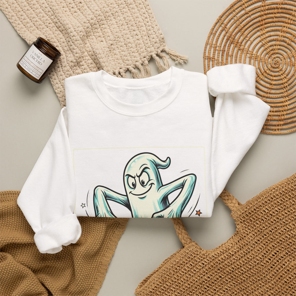 Candy Swipe Ghost Halloween Crewneck Sweatshirt