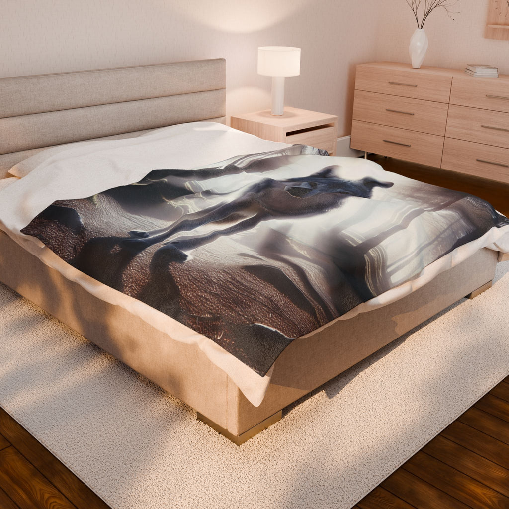Velveteen Plush Blanket - Wolf