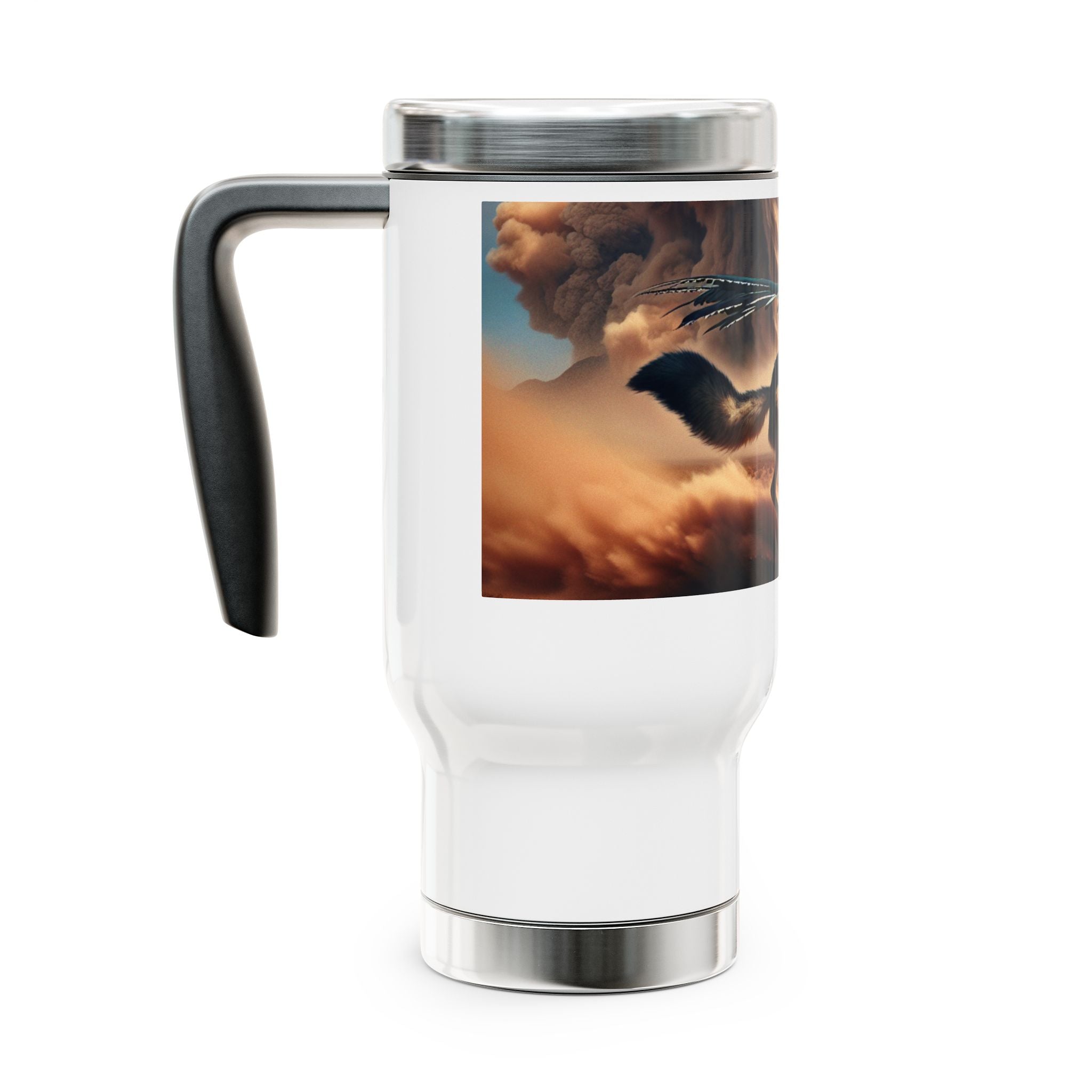 Roadrunner and Coyote Stainless Steel Travel Mug (15oz)