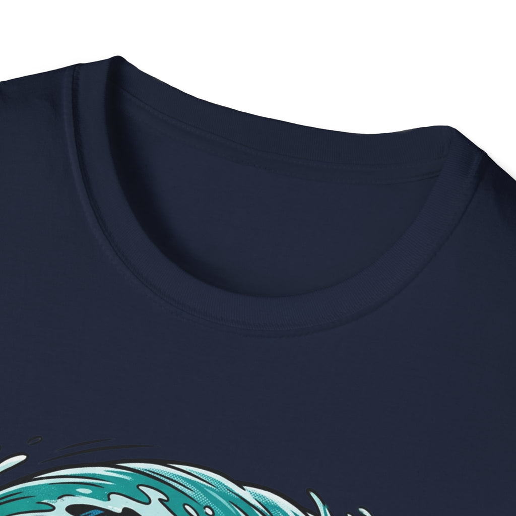 Surfing Santa T-Shirt — Christmas Beach Holiday Tee
