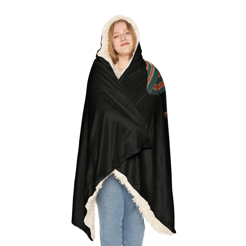 Hooded Snuggle Blanket — Relaxing Chicken on Beach Lounge Design