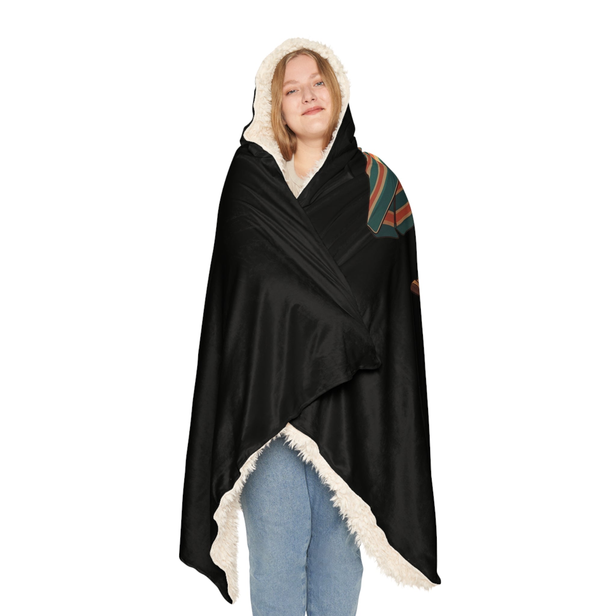 Hooded Snuggle Blanket — Relaxing Chicken on Beach Lounge Design