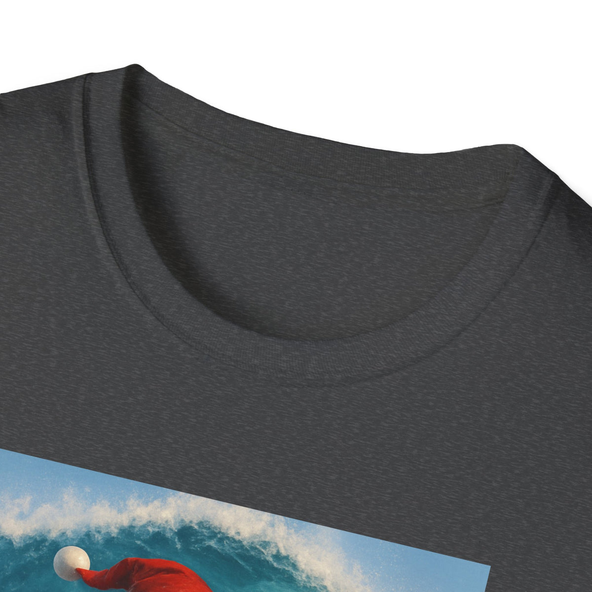 Santa Surfing T-Shirt — Retro Santa and Reindeer Surf Holiday Tee