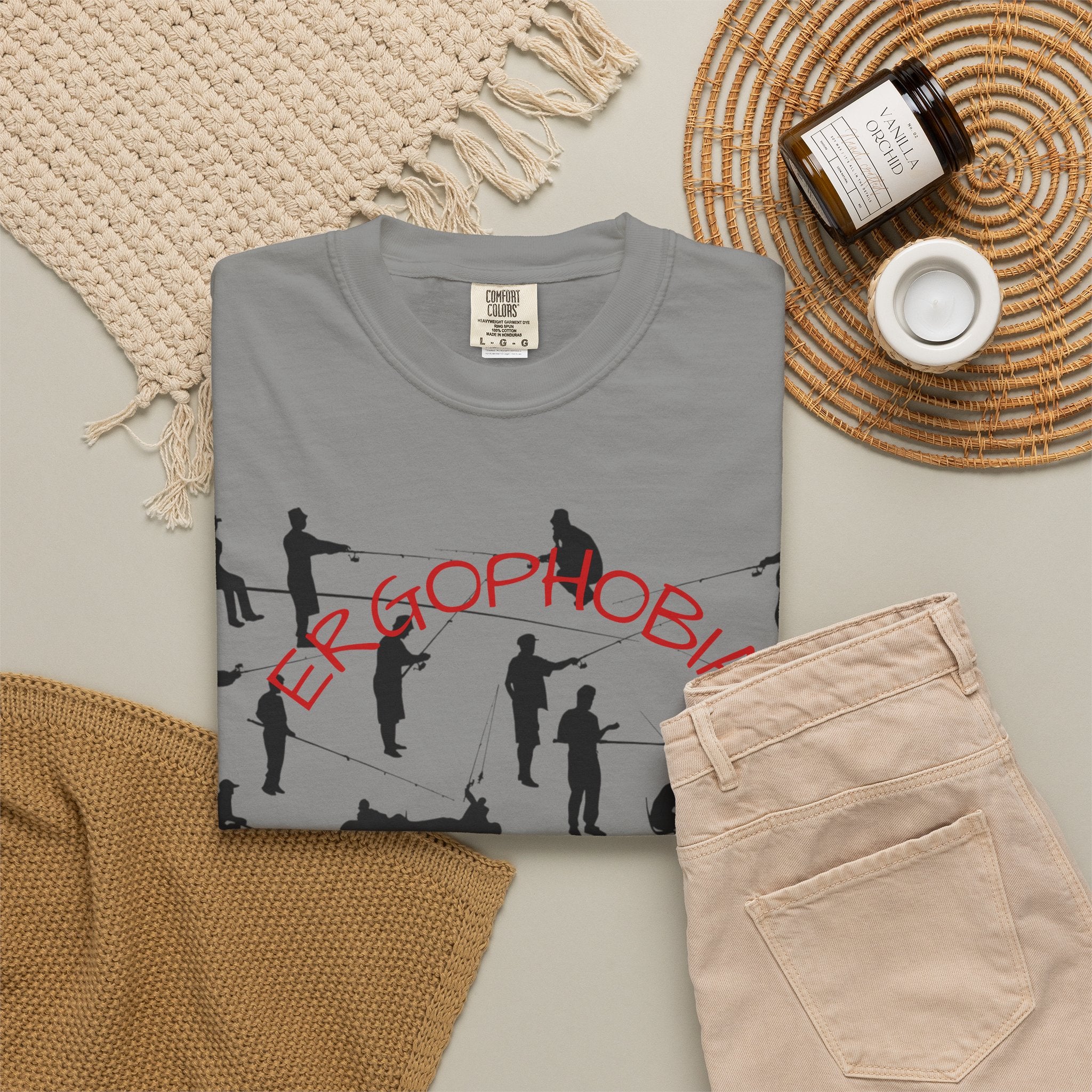 Different Styles of Fishing Garment-Dyed T-Shirt