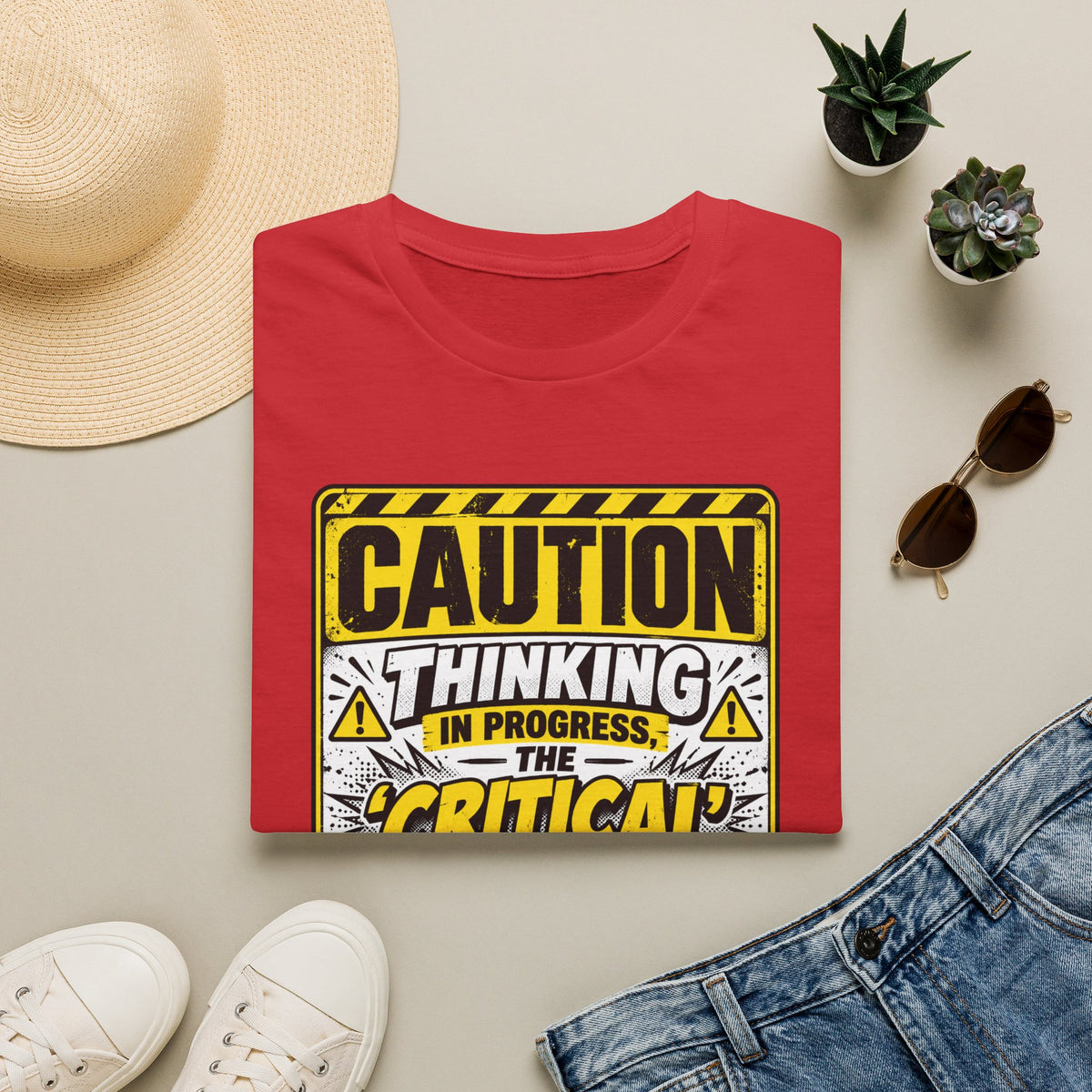 Caution Thinking in Progress Critical Kind T-Shirt