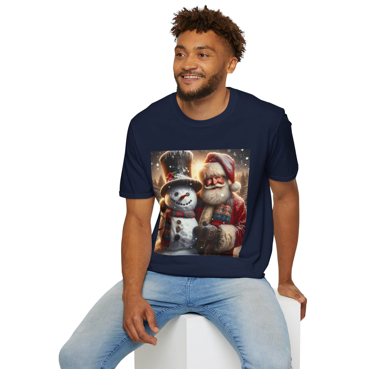 Christmas Santa & Snowman T-Shirt