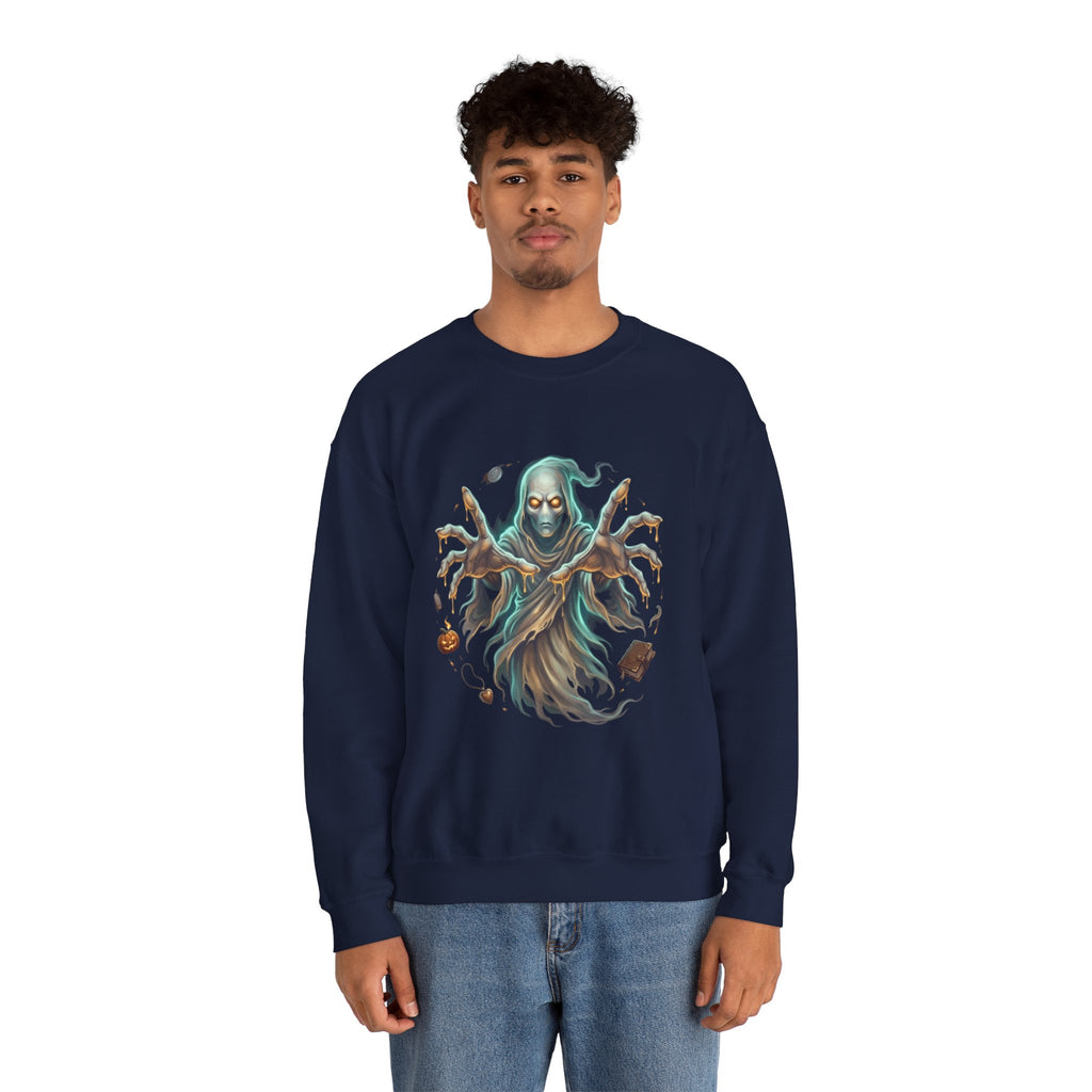 Hooded Wraith Halloween Crewneck Sweatshirt