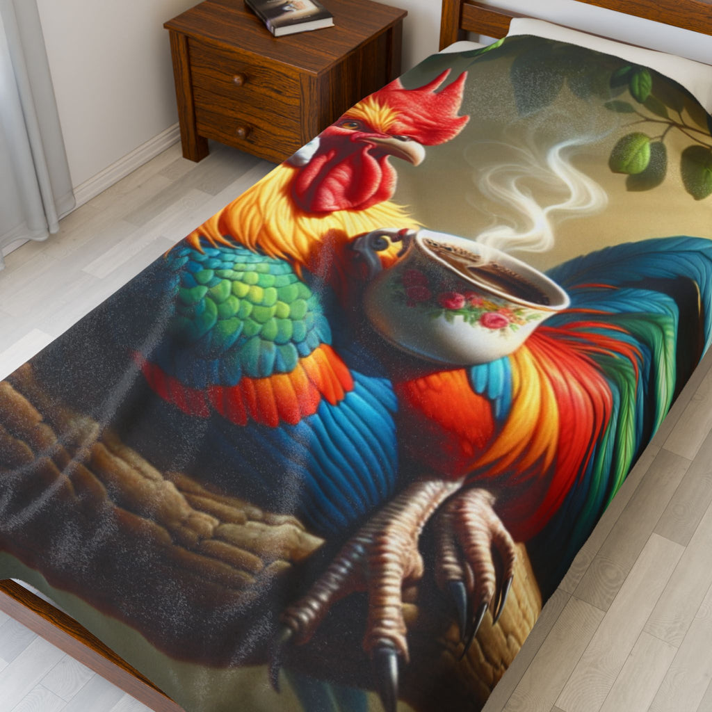 Velveteen Plush Blanket - Rooster