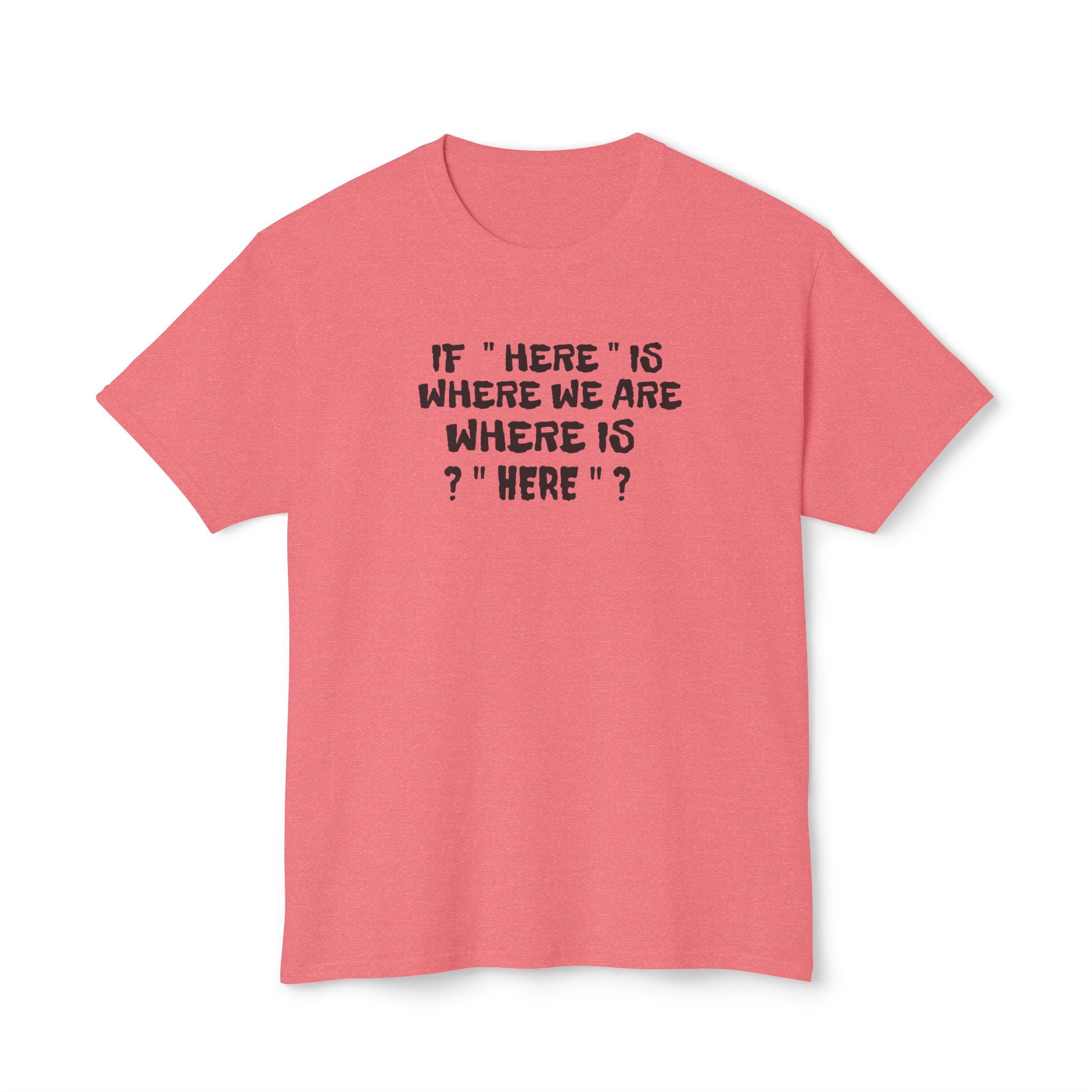 If Here Is Where We Are Where Is Here Funny Graphic Unisex T-Shirt – Alt Colors