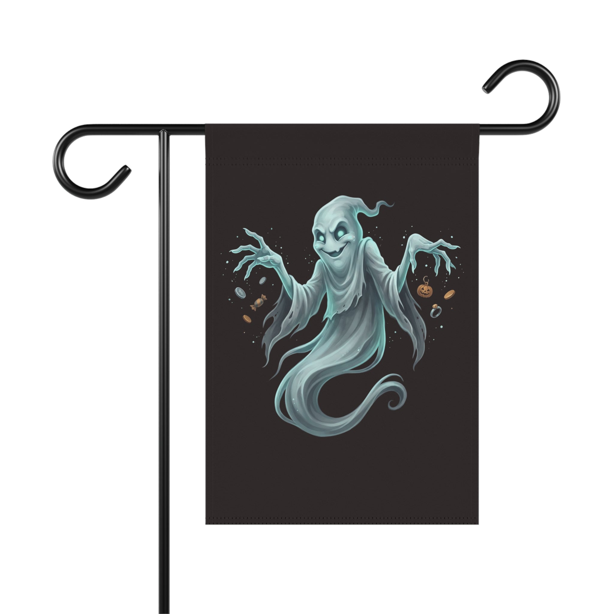 Hooded Ghost Treasure Halloween Garden & House Banner