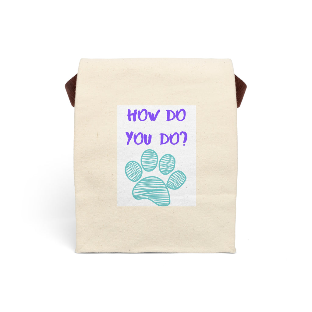 HOW DO YOU DO Canvas Lunch Bag With Strap