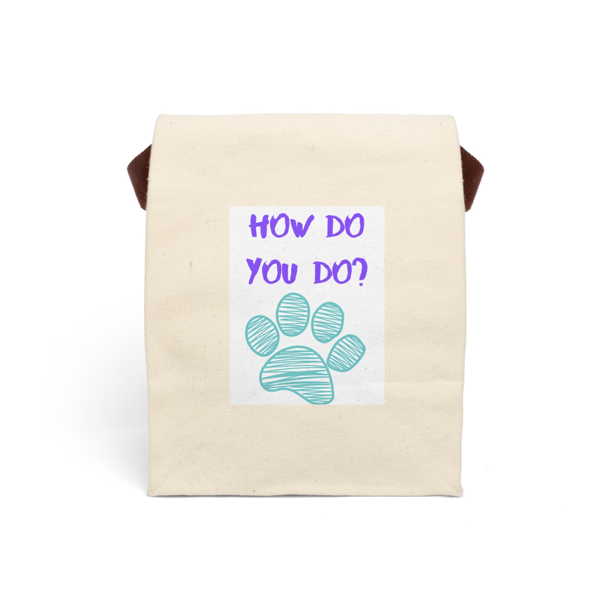 HOW DO YOU DO Canvas Lunch Bag With Strap