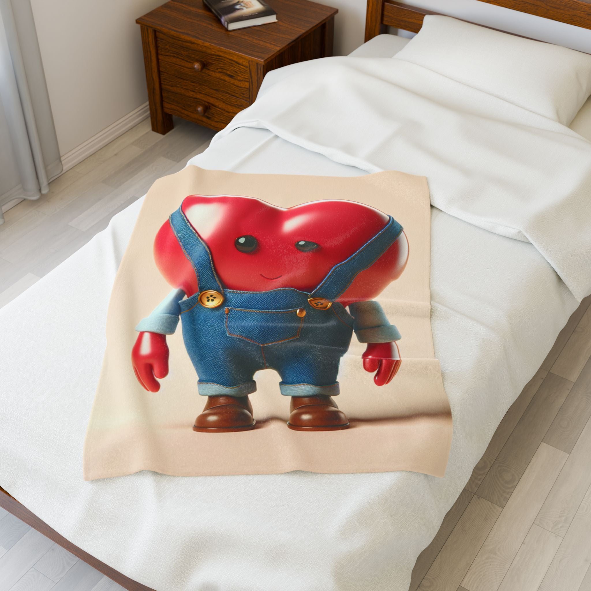 Velveteen Plush Blanket - Heart