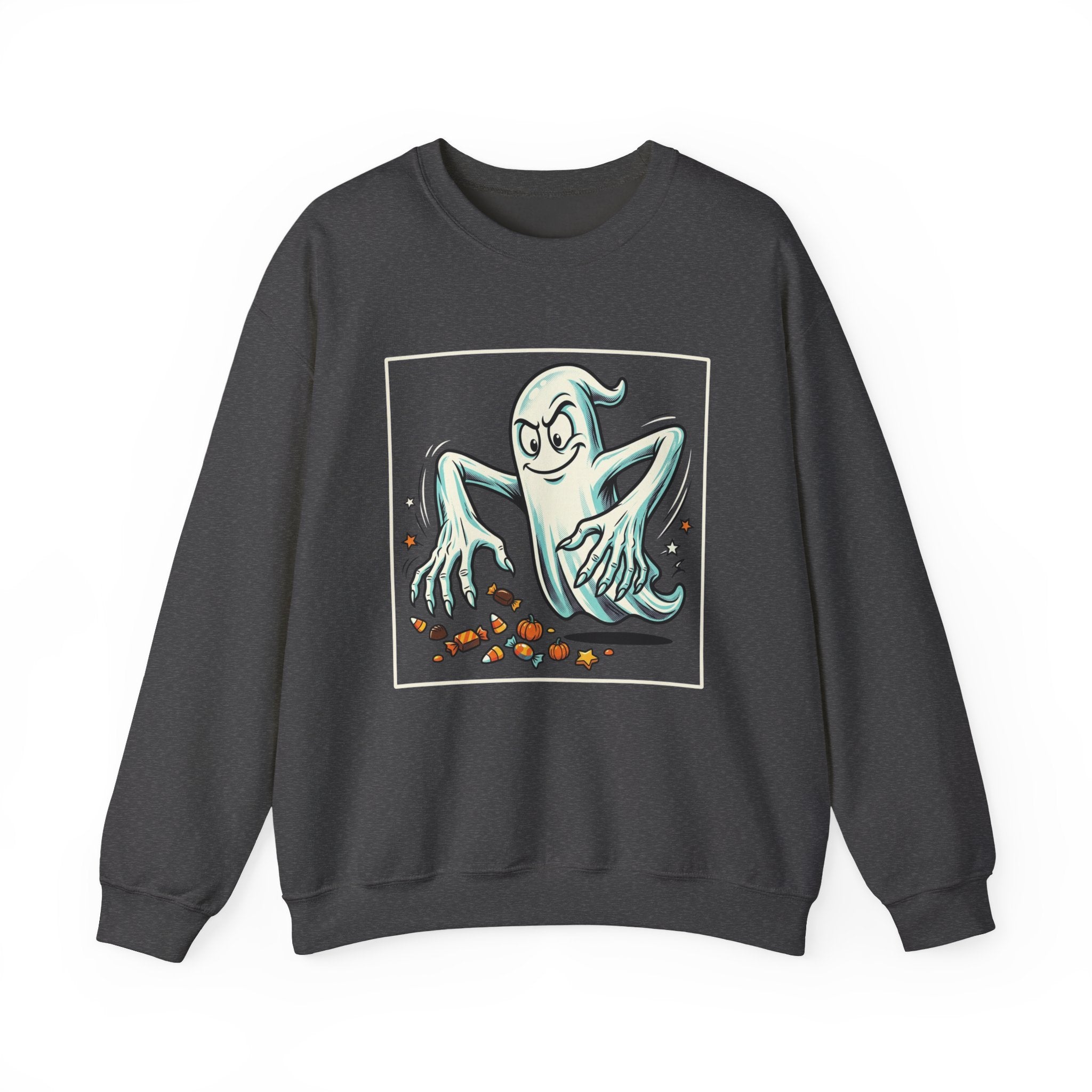 Candy Swipe Ghost Halloween Crewneck Sweatshirt