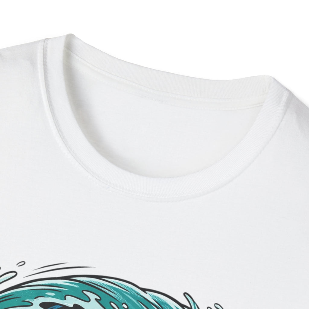 Surfing Santa T-Shirt — Christmas Beach Holiday Tee