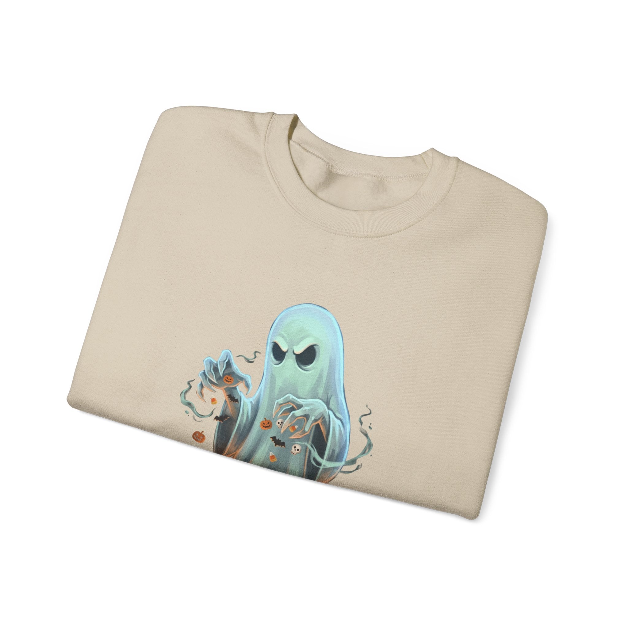 Grumpy Ghost Halloween Crewneck Sweatshirt