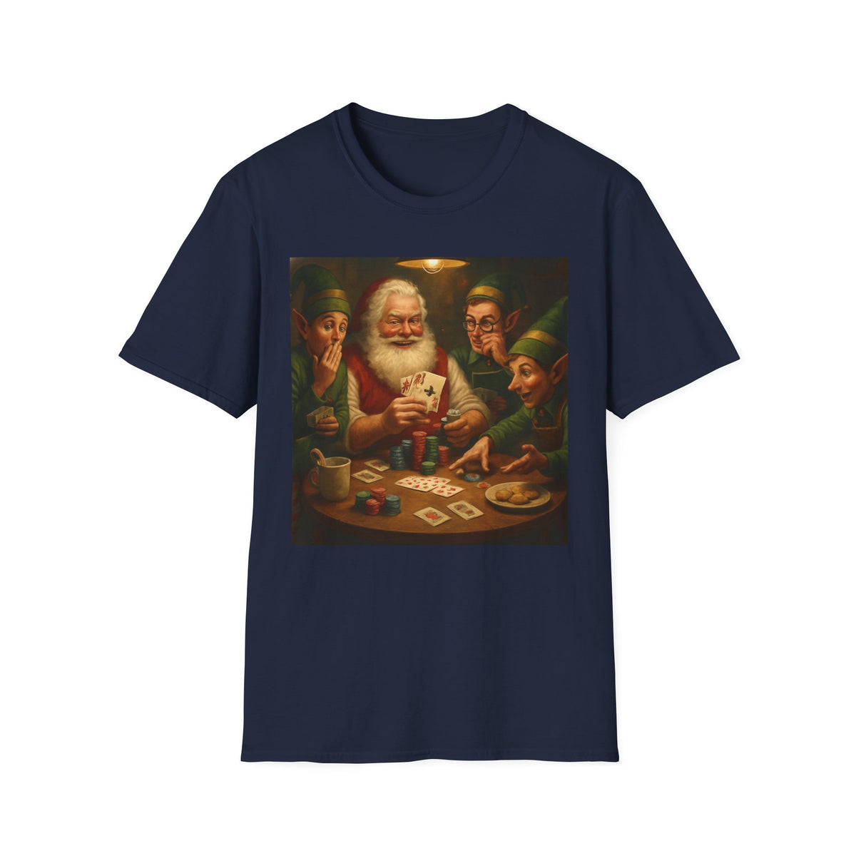 Santa Poker Night Christmas T-Shirt