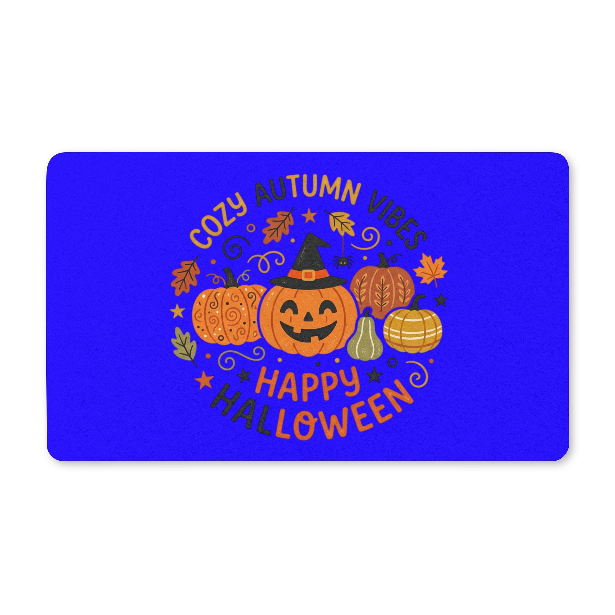 Happy Halloween Doormat — Cozy Autumn Vibes Pumpkin Welcome Mat