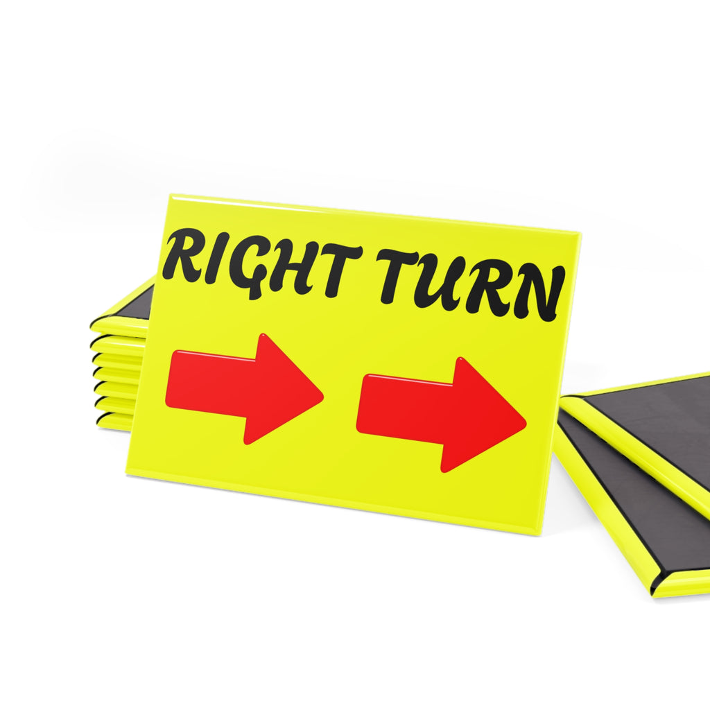 RIGHT TURN Button Magnet, Rectangle (1 & 10 pcs)