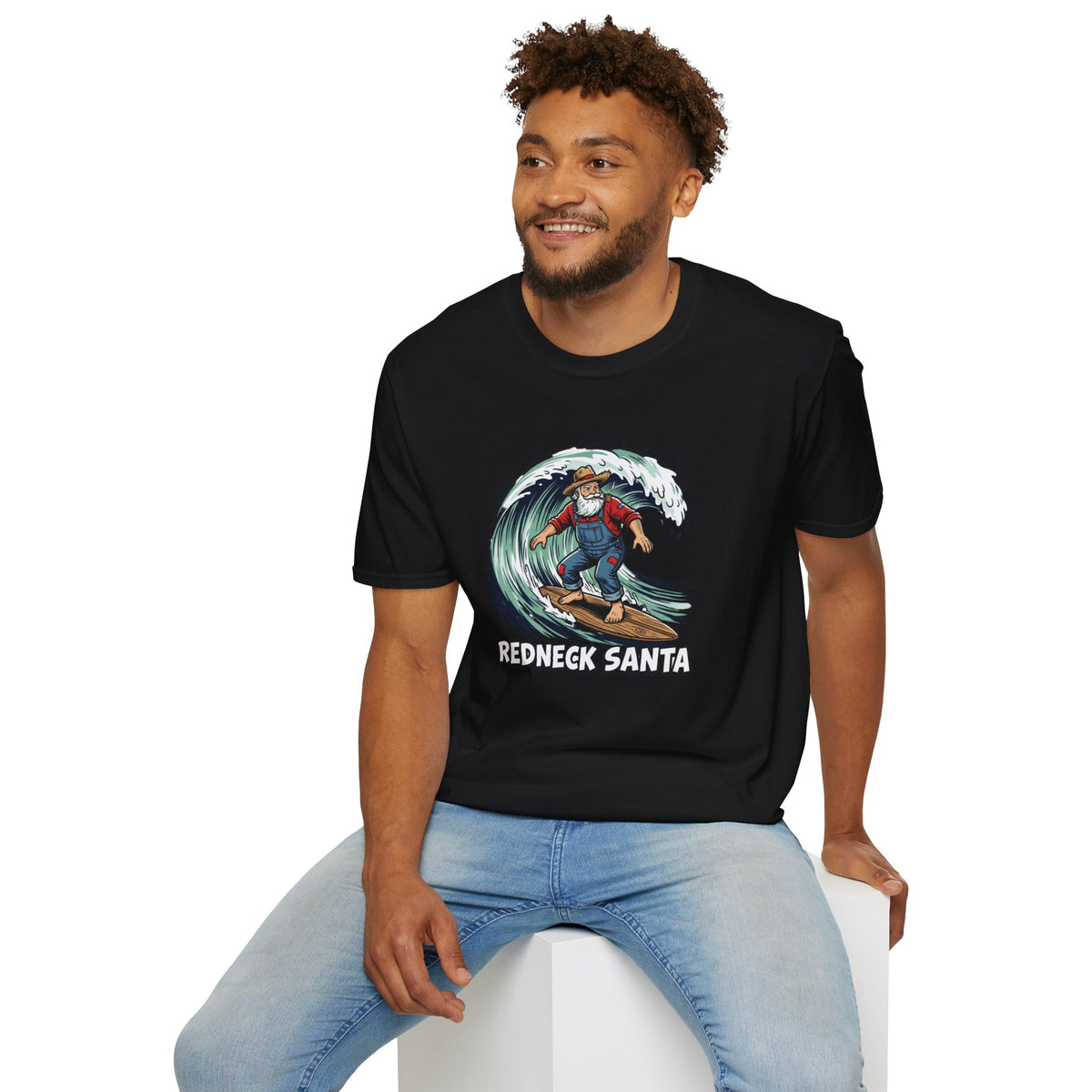 Redneck Santa T-Shirt — Surfing Santa Holiday Graphic Tee