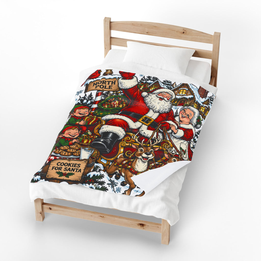 Santa Claus Christmas Velveteen Plush Blanket