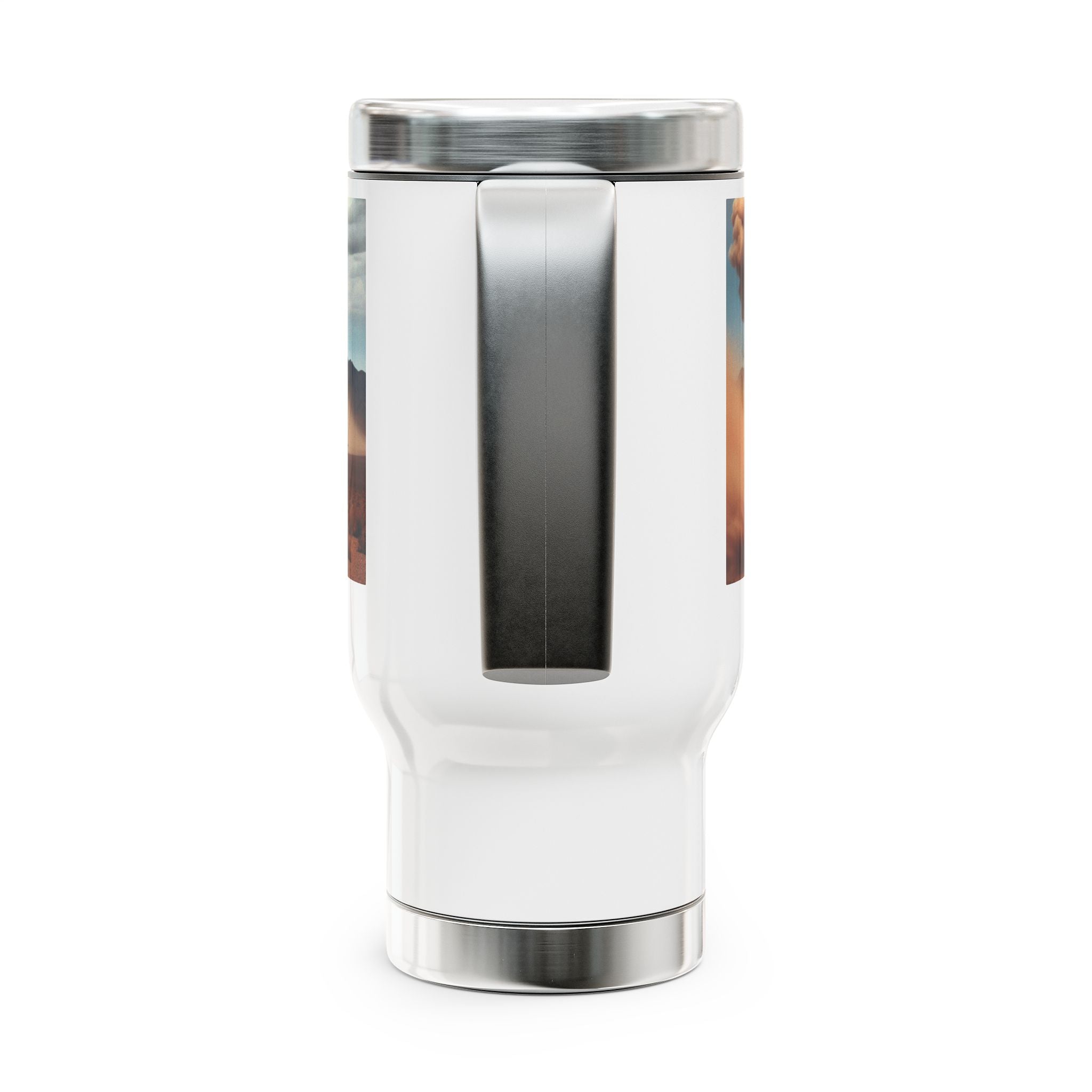Roadrunner and Coyote Stainless Steel Travel Mug (15oz)