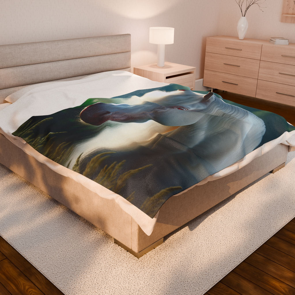 Velveteen Plush Blanket - Horse