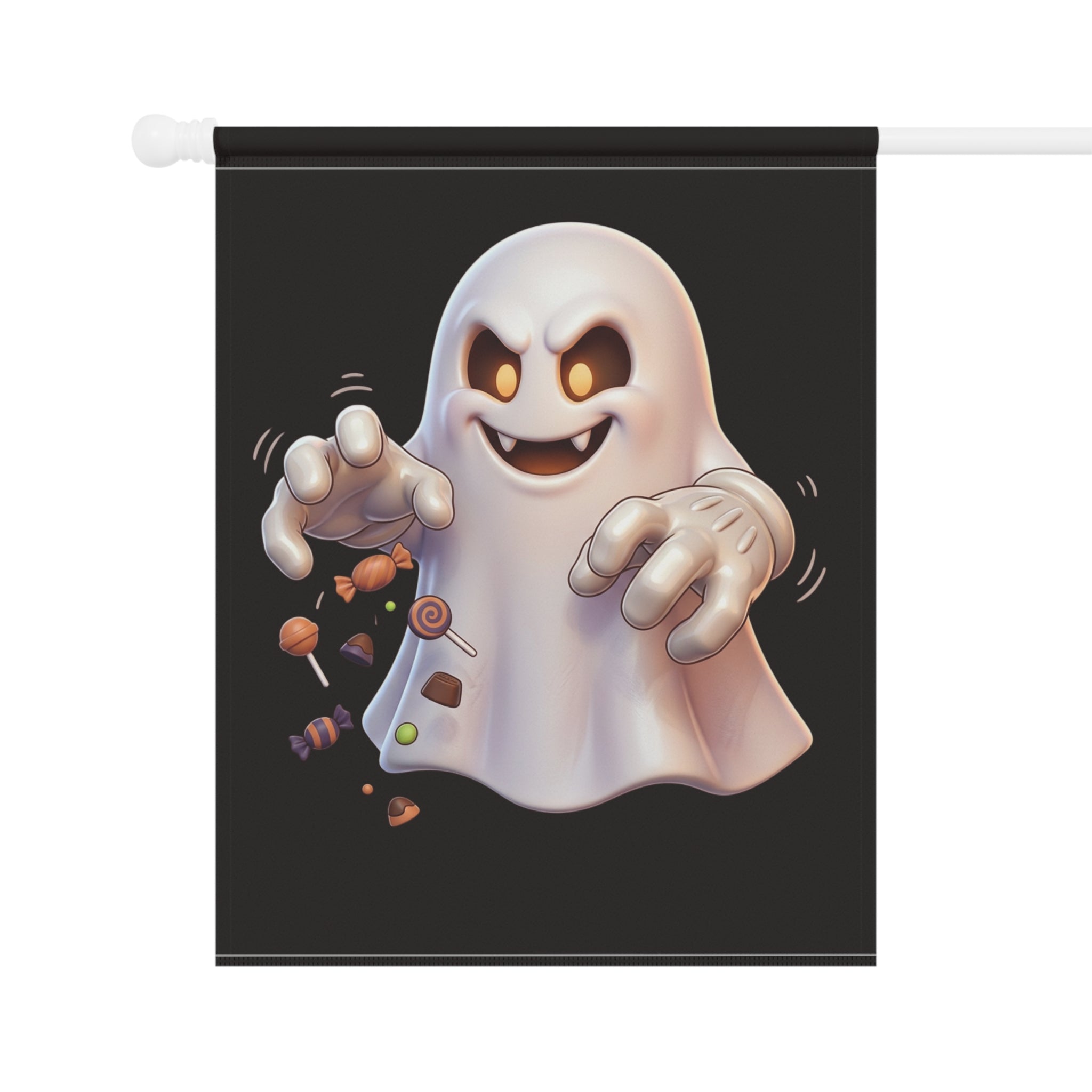 Trick or Treating Ghost Halloween Garden & House Banner