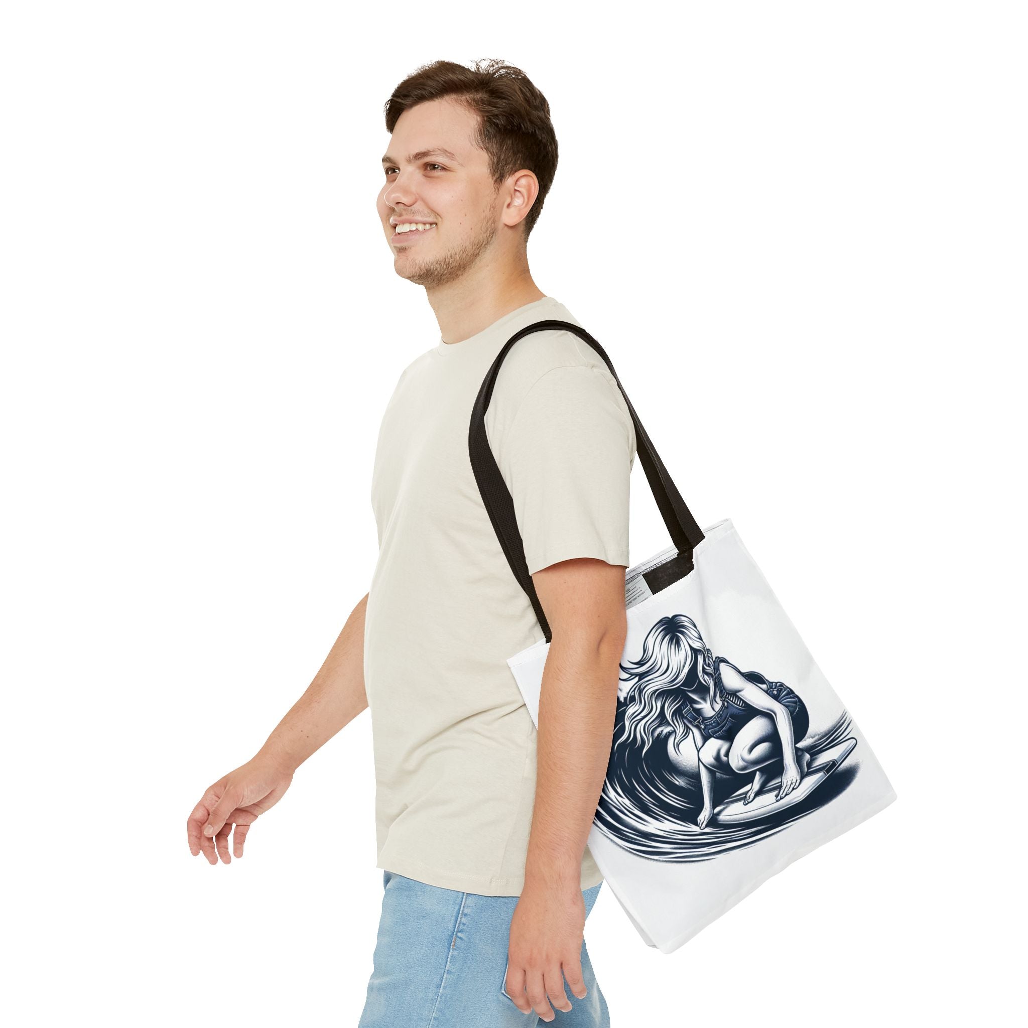 Female Surfer Tote Bag (AOP)