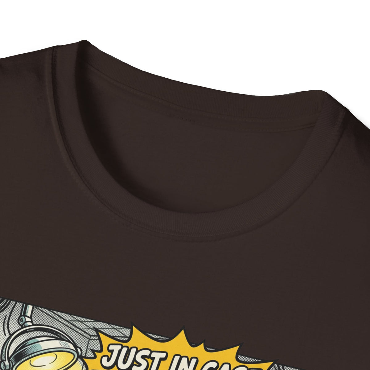 Dental Chair Cartoon T‑Shirt — “Just in Case the Novocaine Doesn’t Work” Funny Dentist Tee