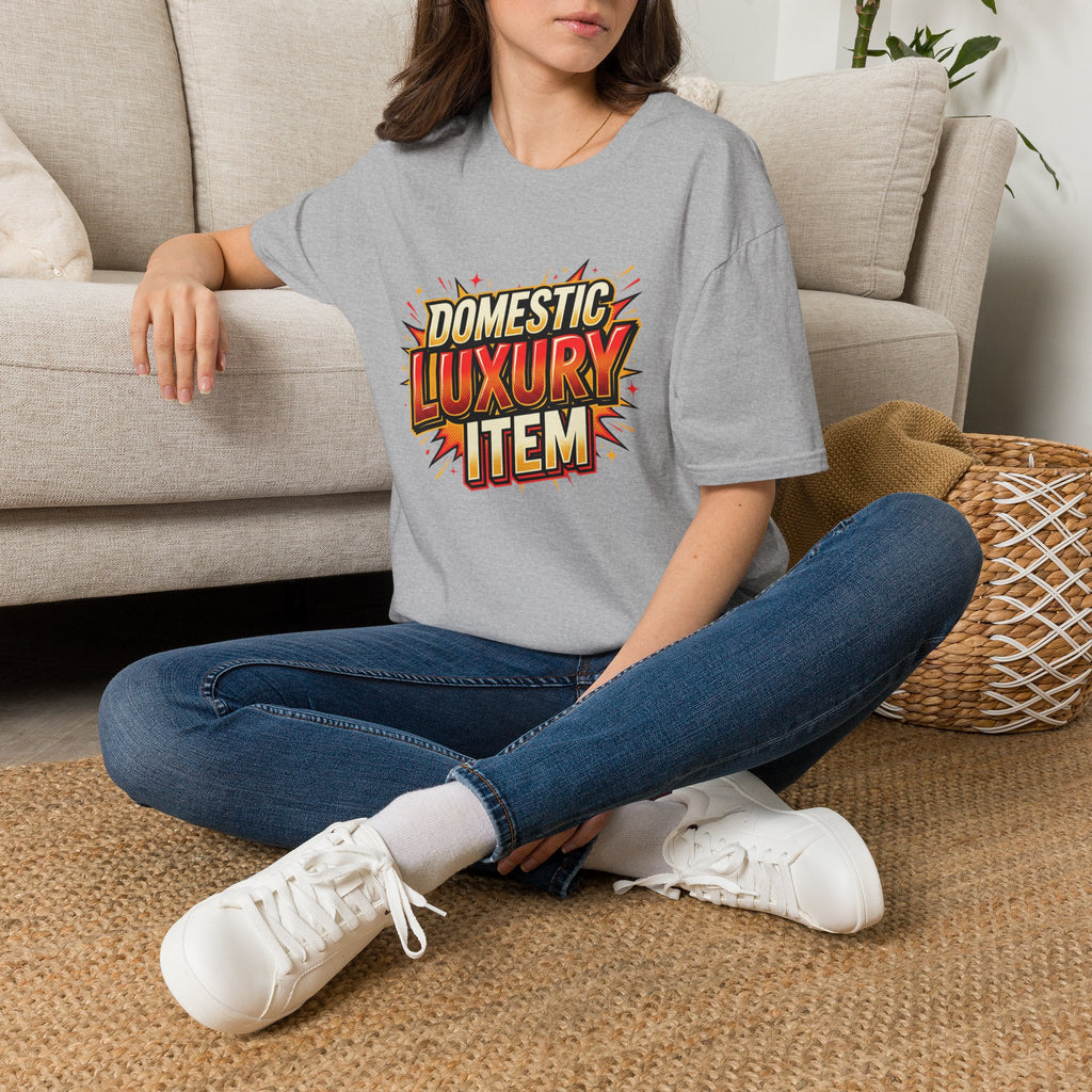 T-Shirt — "Domestic Luxury Item" Retro Comic Graphic Tee
