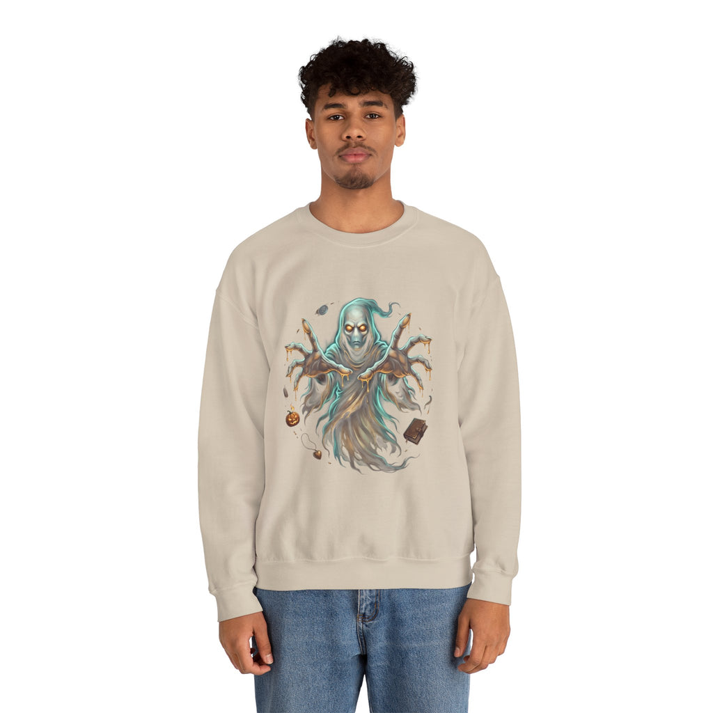 Hooded Wraith Halloween Crewneck Sweatshirt