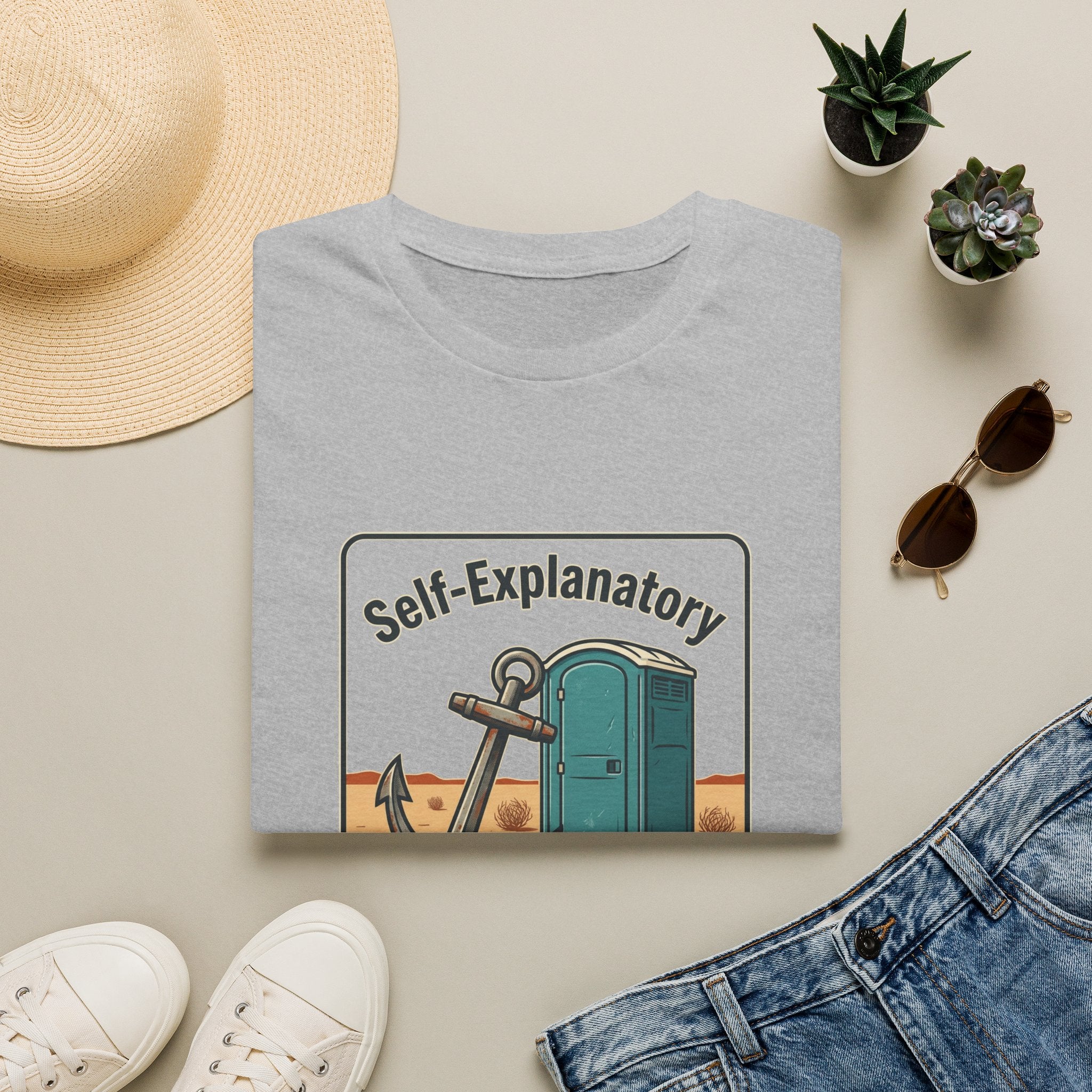 Self-Explanatory Anchor Outhouse Funny Unisex T-Shirt