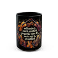 Music Teacher Mug — “offended, hurt, miffed, piqued, touchy, outraged, insulted” Violinist Coffee Cup