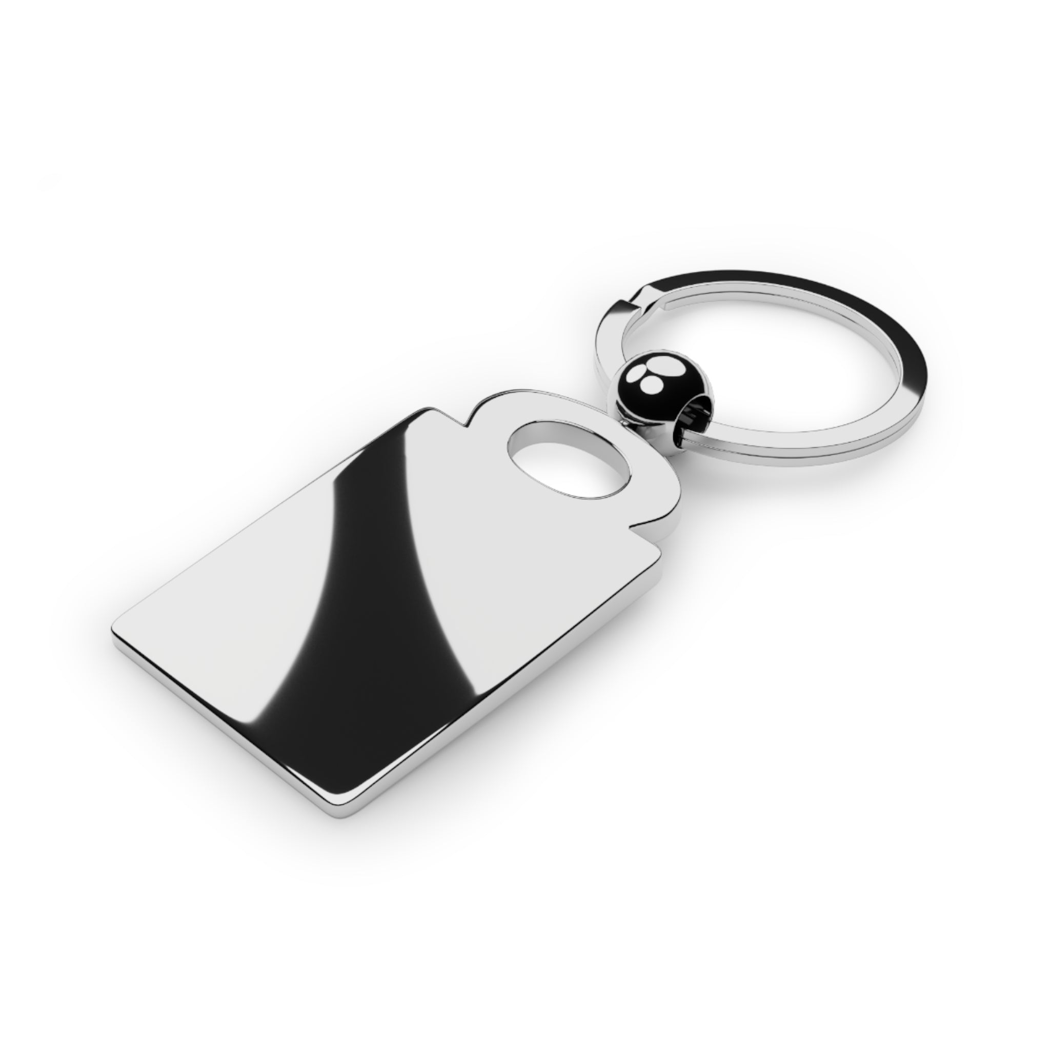 Personalized Rectangle Photo Keyring — Colorful Inspirational Quote Keychain