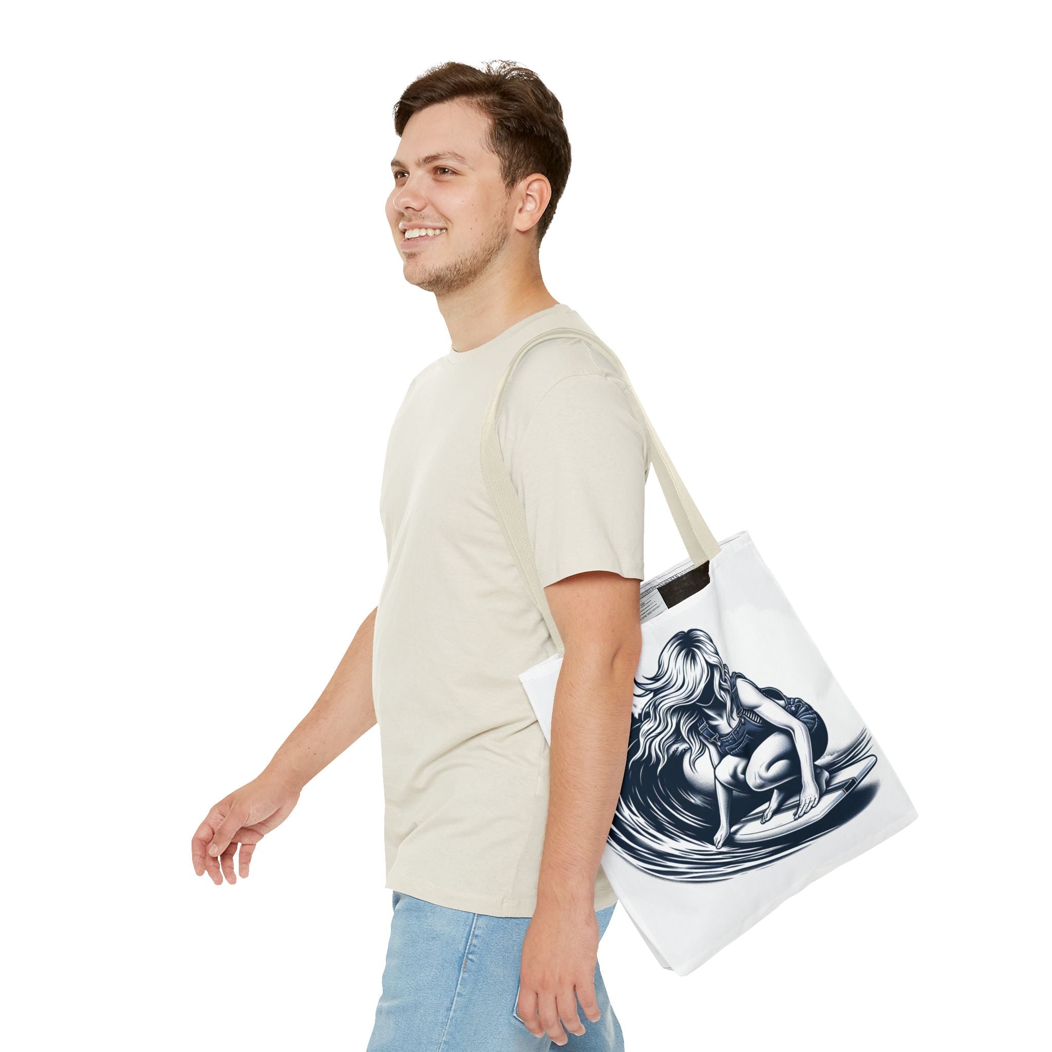 Female Surfer Tote Bag (AOP)