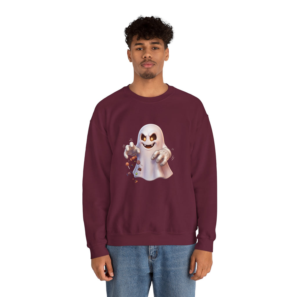 Candy Grabber Ghost Halloween Crewneck Sweatshirt