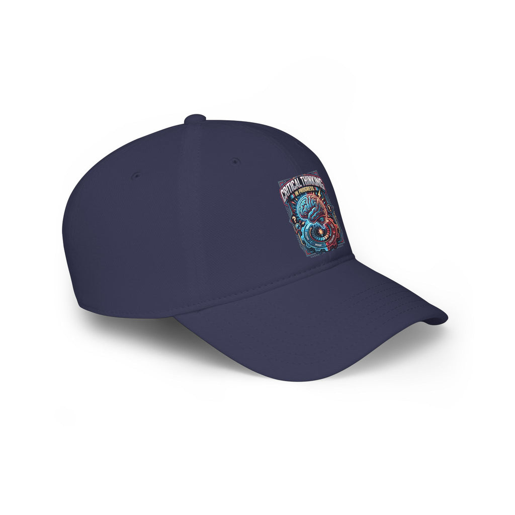 Dragon Skull Baseball Cap - 'Critical Thinking' Graphic Low Profile Hat