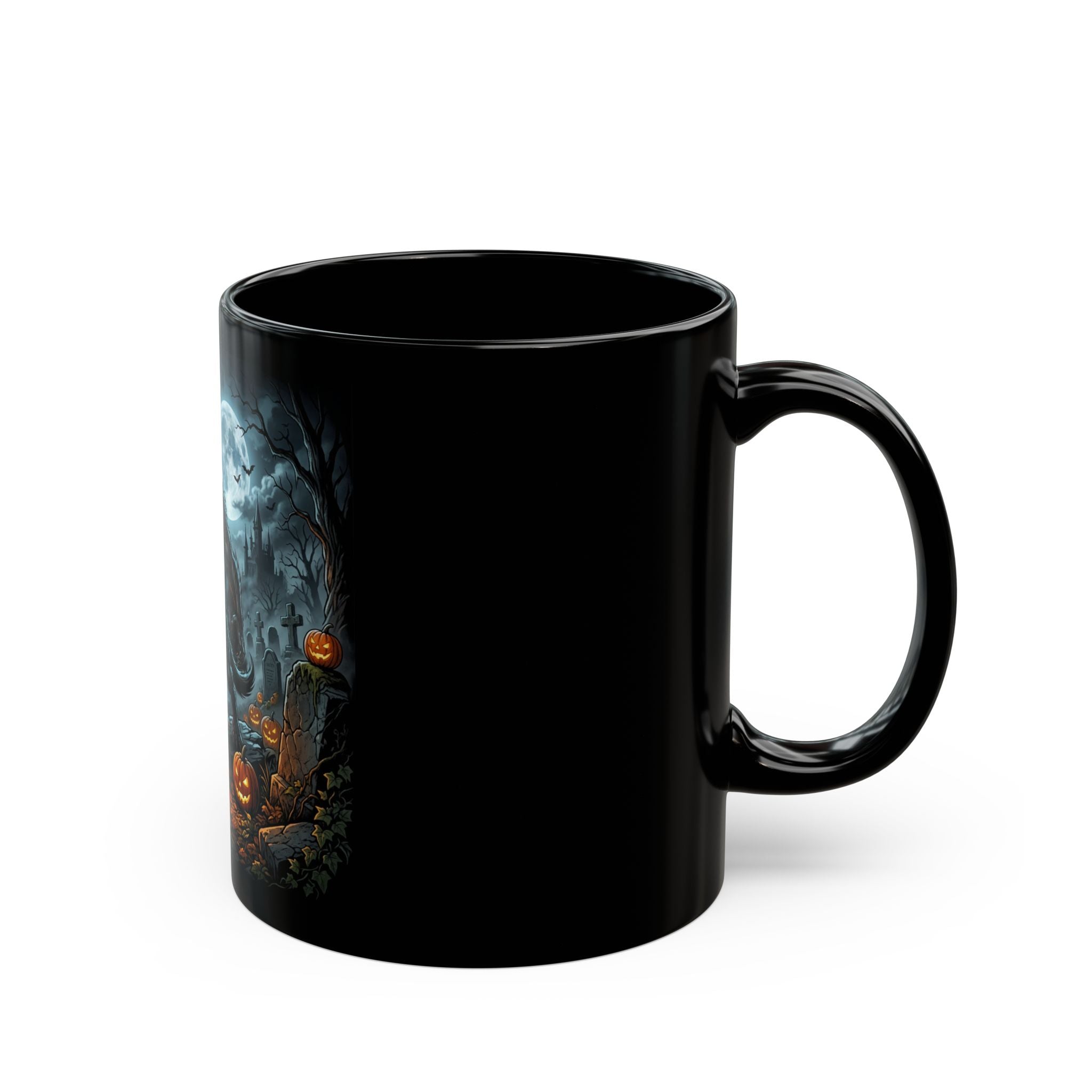 Werewolf Halloween Mug — Full Moon Spooky Pumpkin Coffee Cup