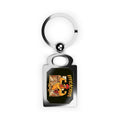 Rectangle Photo Keyring — Customizable Metal Keychain with Photo Insert (Efficacious Cartoon Design)