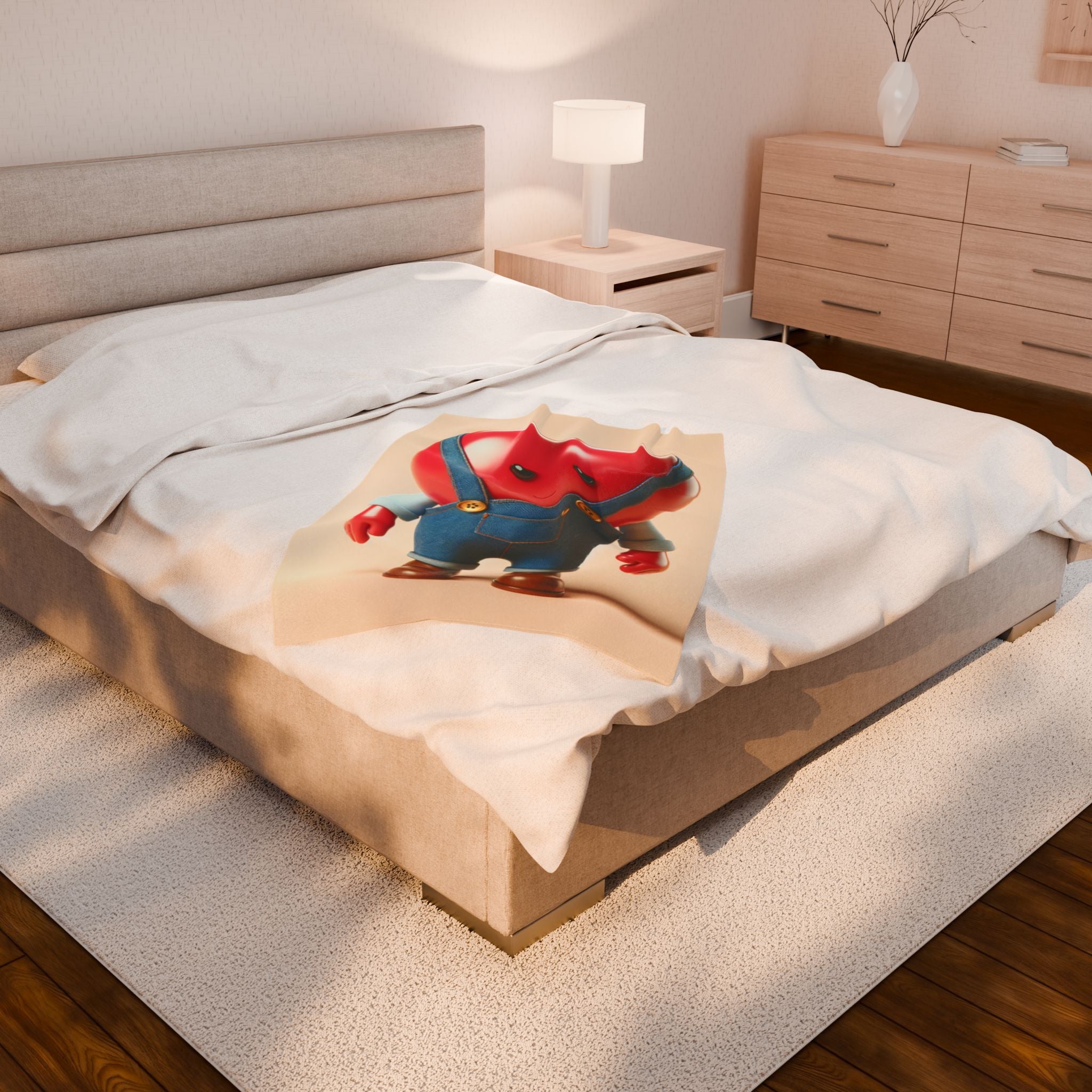 Velveteen Plush Blanket - Heart