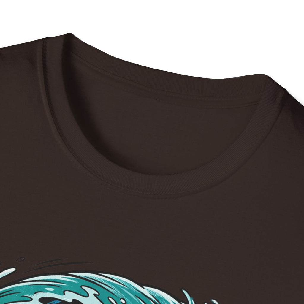 Surfing Santa T-Shirt — Christmas Beach Holiday Tee