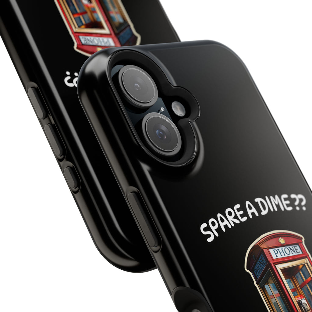 Phone Case — 'Spare a Dime?' Retro Phone Booth Magnetic Impact‑Resistant Case