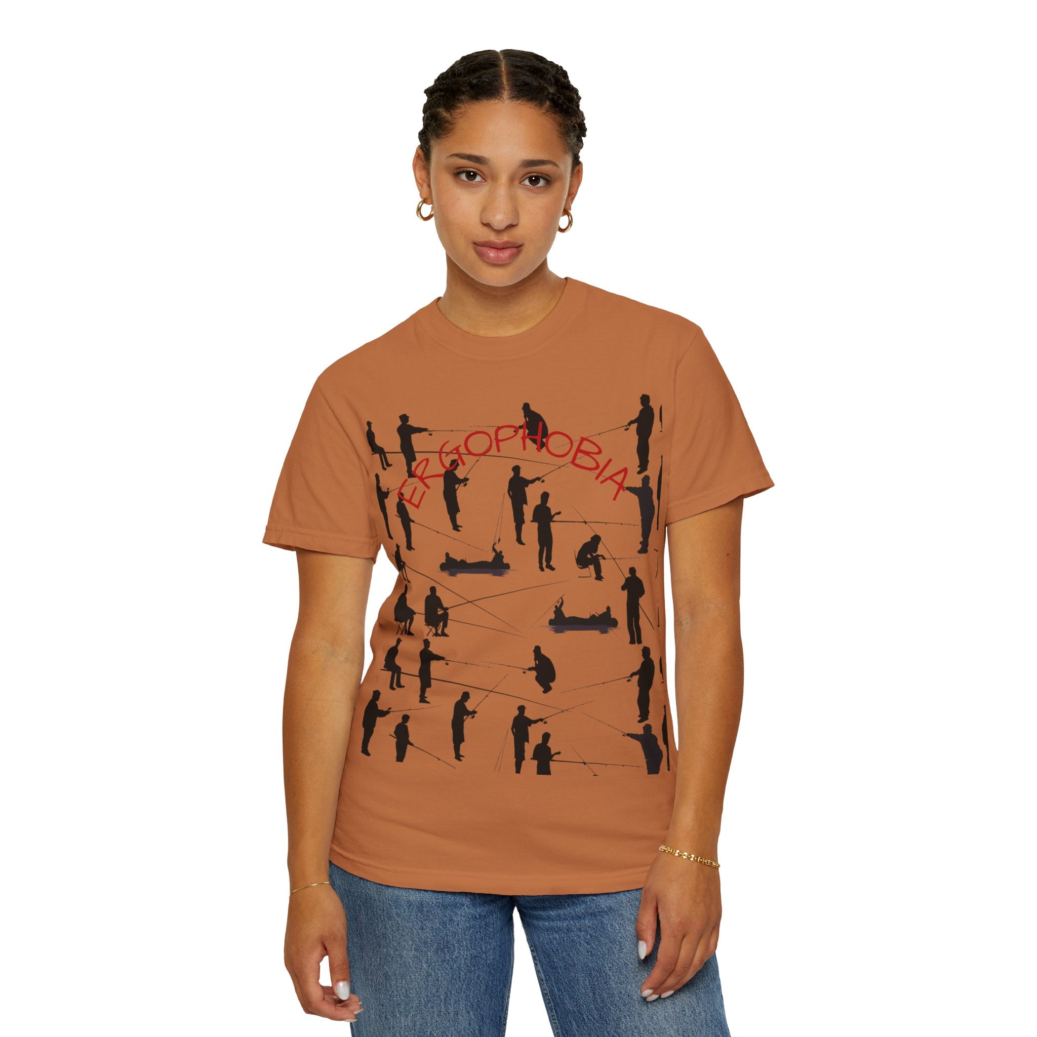Different Styles of Fishing Garment-Dyed T-Shirt