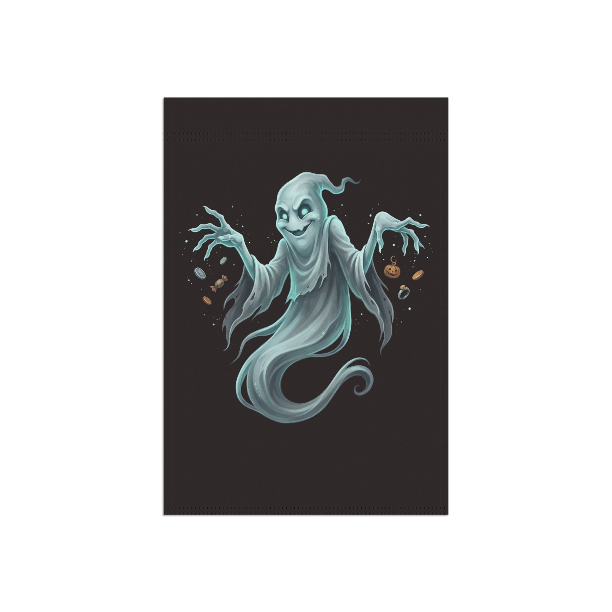 Hooded Ghost Treasure Halloween Garden & House Banner