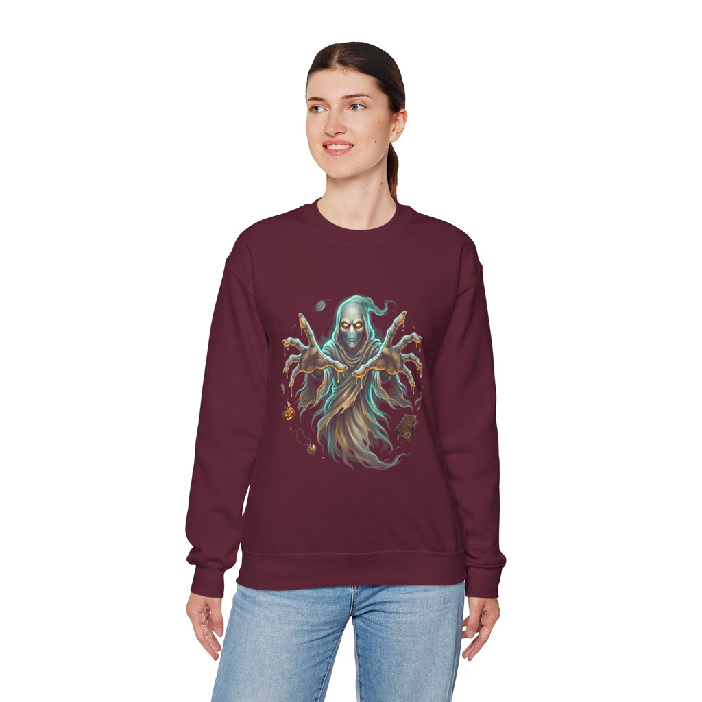 Hooded Wraith Halloween Crewneck Sweatshirt