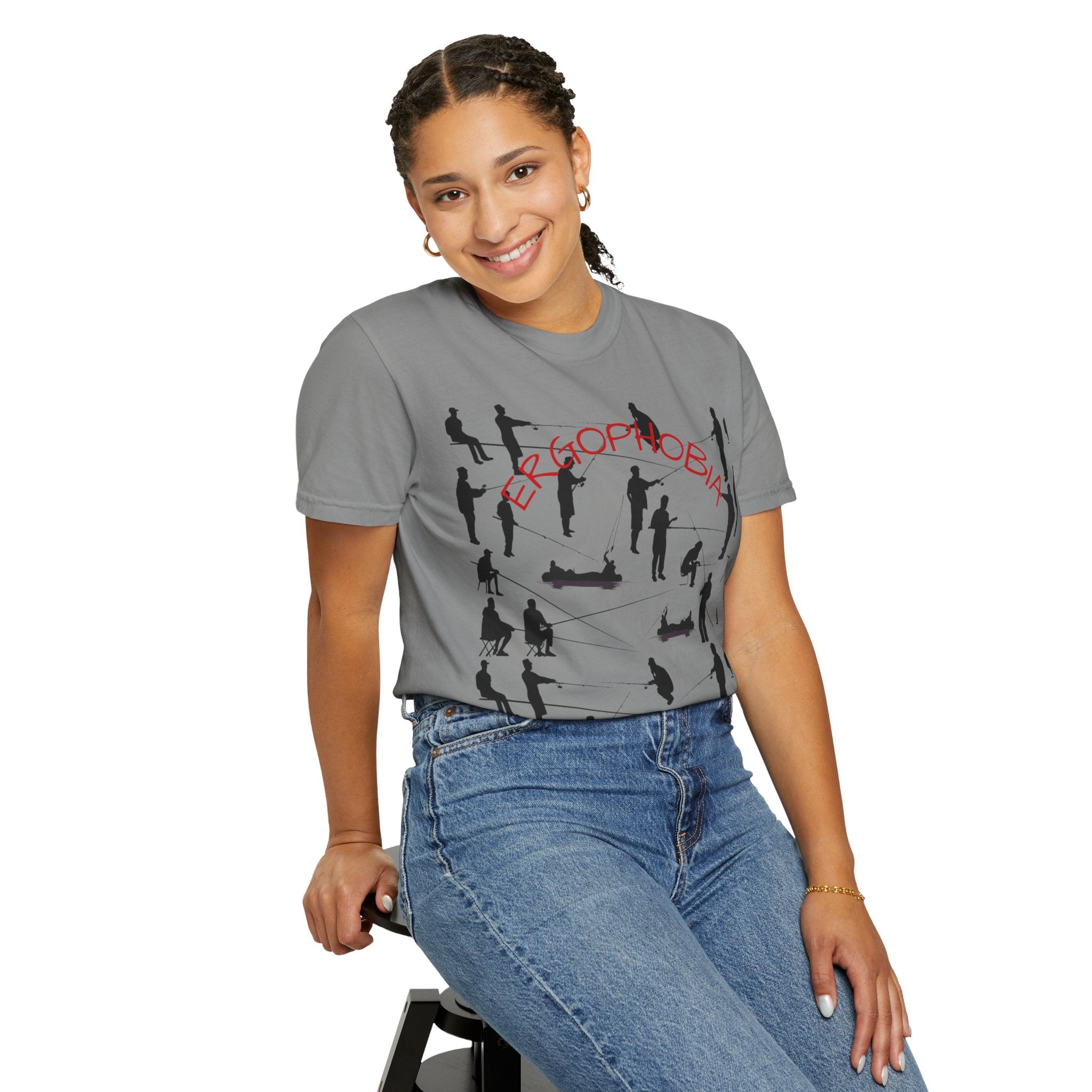 Different Styles of Fishing Garment-Dyed T-Shirt