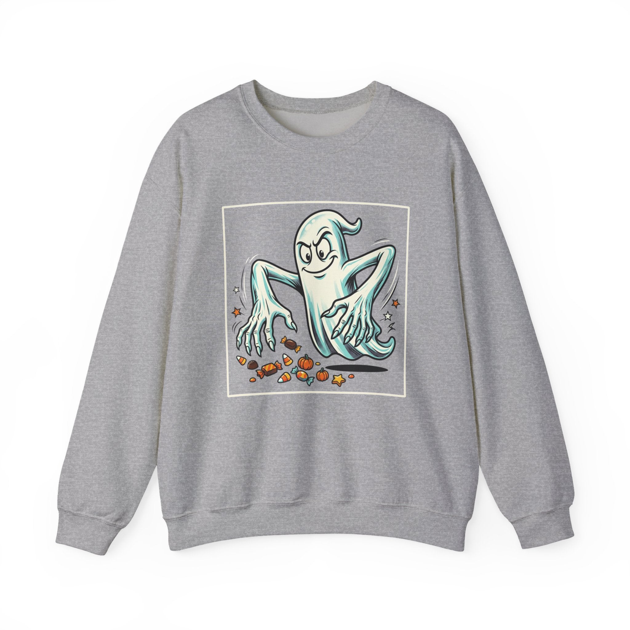 Candy Swipe Ghost Halloween Crewneck Sweatshirt