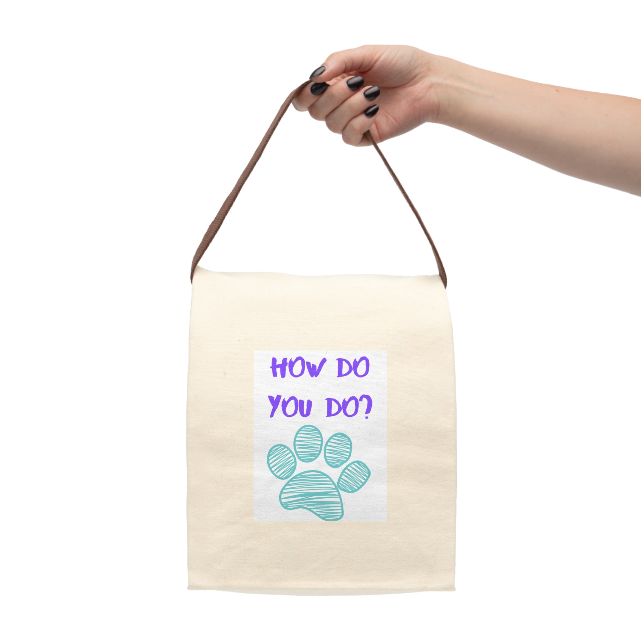 HOW DO YOU DO Canvas Lunch Bag With Strap